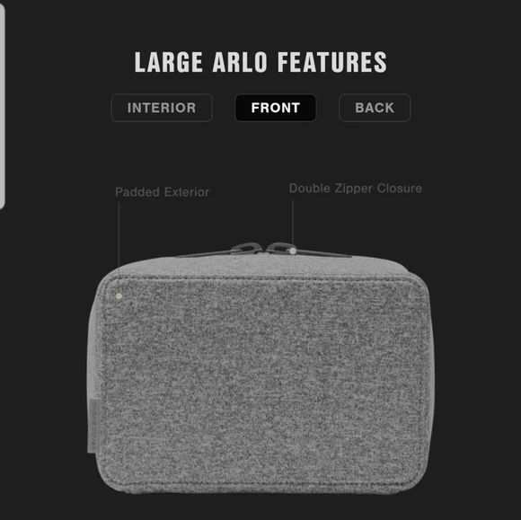 Dagne Dover Arlo Tech Pouch Large Heather Gray - Picture 3 of 16